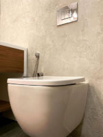 Фактурная штукатурка Italica Marmo Travertino 500 отделка ванной комнаты