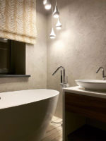 Фактурная штукатурка Italica Marmo Travertino 500 отделка ванной комнаты