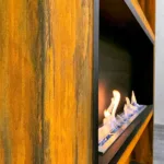 Микроцемент под натуральную ржавчину Italica FERRO (оформление камина)