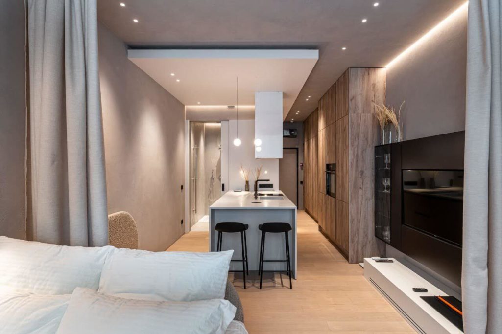 Квартира г. Москва микроцемент Italica Super Cemento