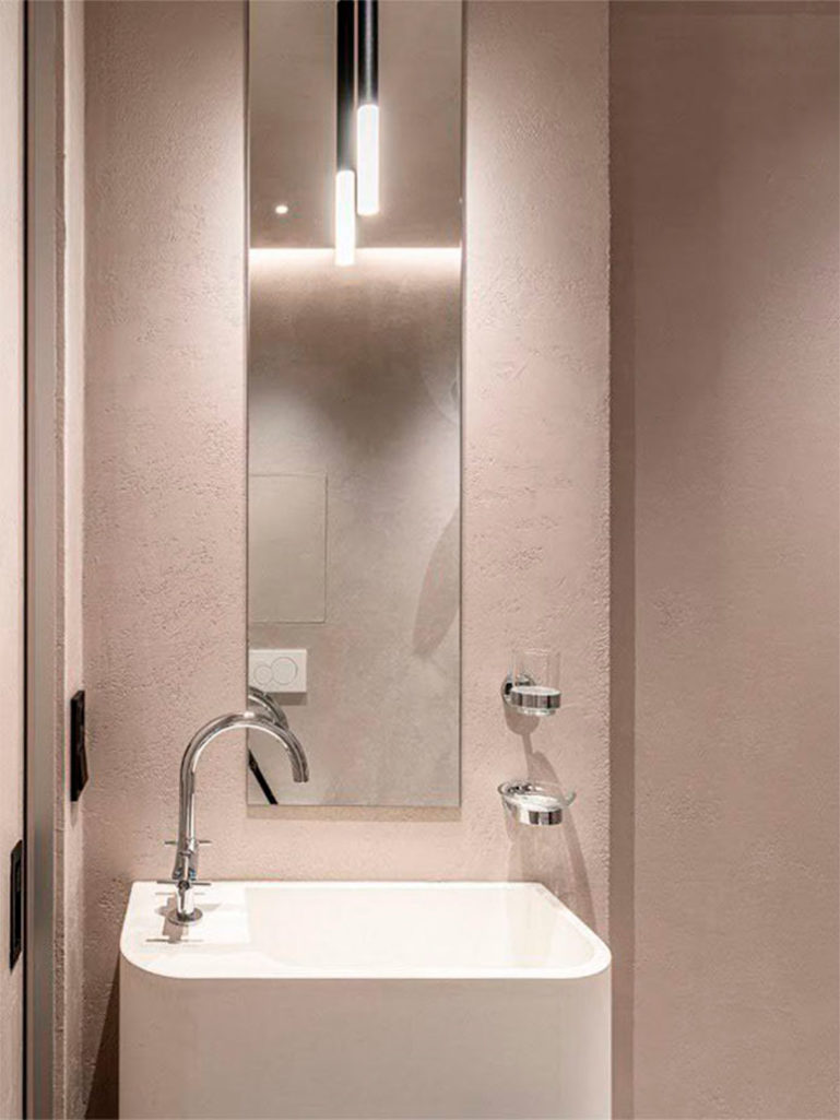 Микроцемент для санузла Italica Super Cemento с защитным лаком PU2