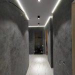 Черный Italica Gradiente в прихожей. Замшевый эффект