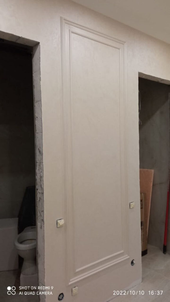 Декоративная штукатурка шелк в интерьере квартиры Italica Seta Damasko