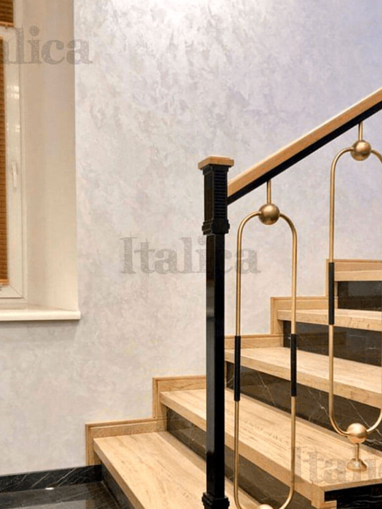 Штукатурка мокрый шелк Italica Seta Delicato в интерьере