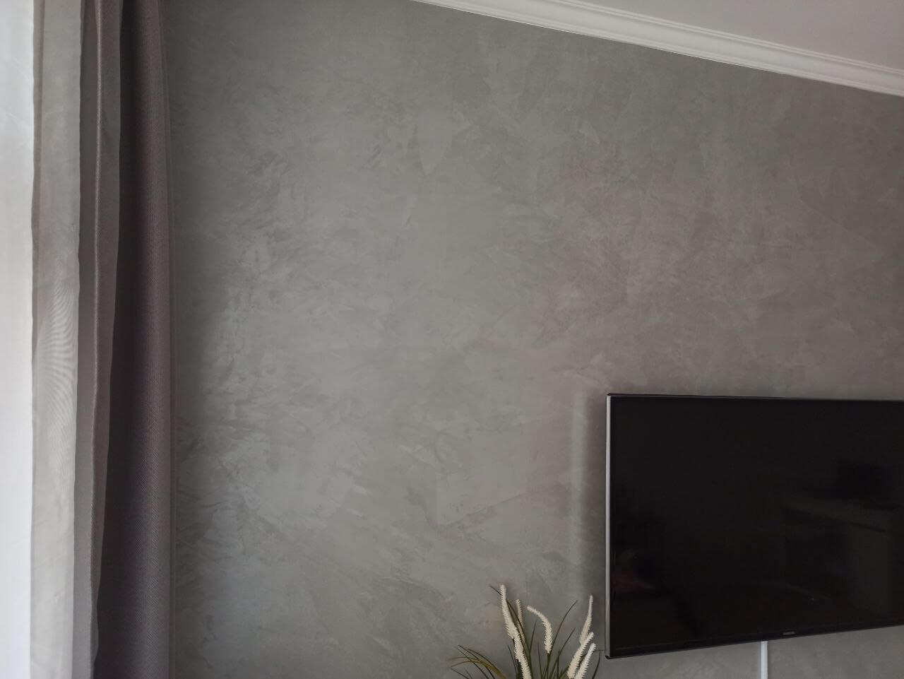 штукатурка мокрый шелк Italica Luce в темно сером цвете