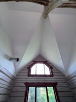 Декоративная штукатурка Mastice + Pro white в стиле шале эффект мазанка