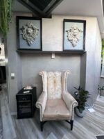 декоративная штукатурка под камень ITALICA MARMO TRAVERTINO интерьер квартиры