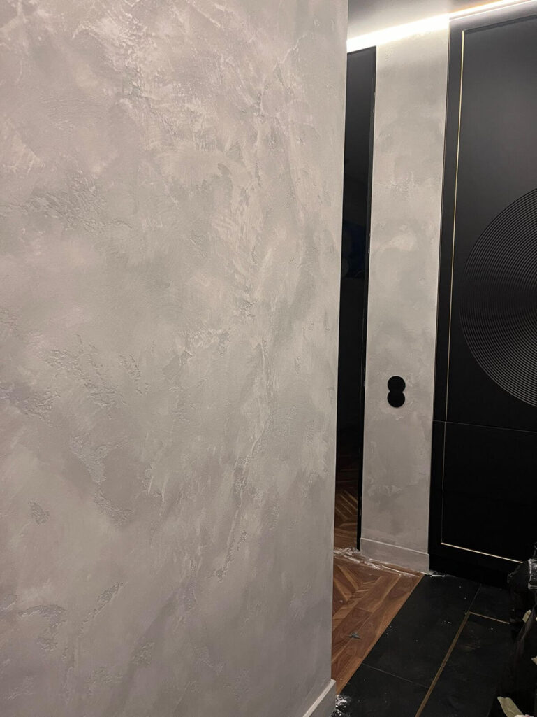 Натуральная декоративная штукатурка Не горючая İntonaco travertino НГ + Primer Acrilico + Finishmatt