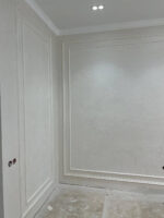 Фактурная штукатурка Italica Marmo Travertino Fine + лак Cristallo Argento