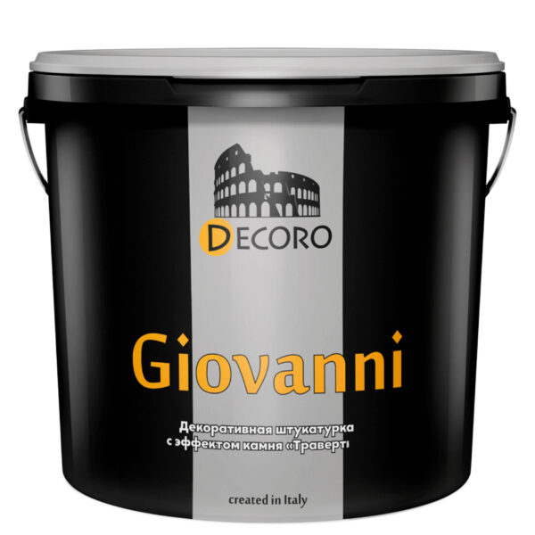 Зернистая декоративная штукатурка DECORO Giovanni (Джованни) с эффектом камя / травертина