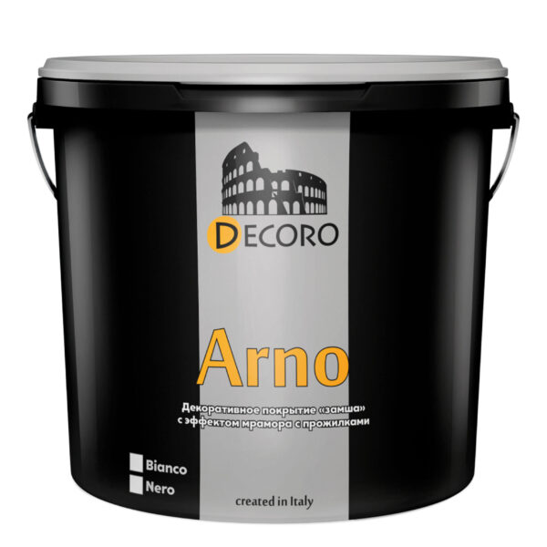 Декоративная штукатурка DECORO Arno (Арно) Bianco / Nero с эффектом мрамора с прожилками 1 кг