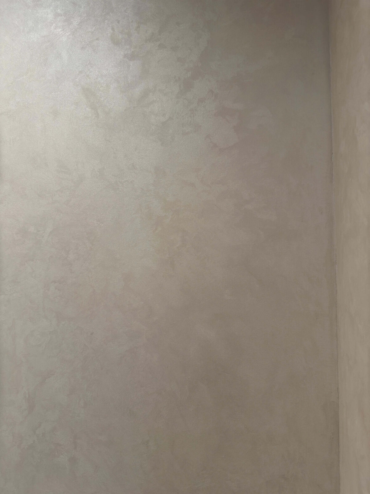 Декоративная штукатурка мокрый шелк Italica Luce в интерьере со скрытыми дверьми