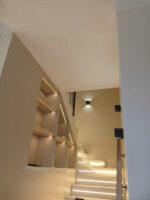 Декоративная штукатурка Polycement + Protector + PU2 в молочном белом оттенке