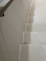 Декоративная штукатурка Polycement + Protector + PU2 в молочном белом оттенке