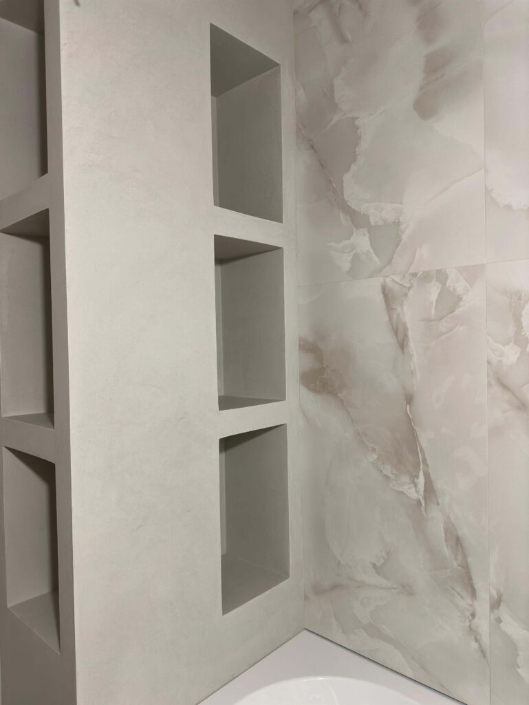 Декоративная штукатурка Арт Бетон Polycement 300 с влагостойким лаком Italica Protector + PU 2