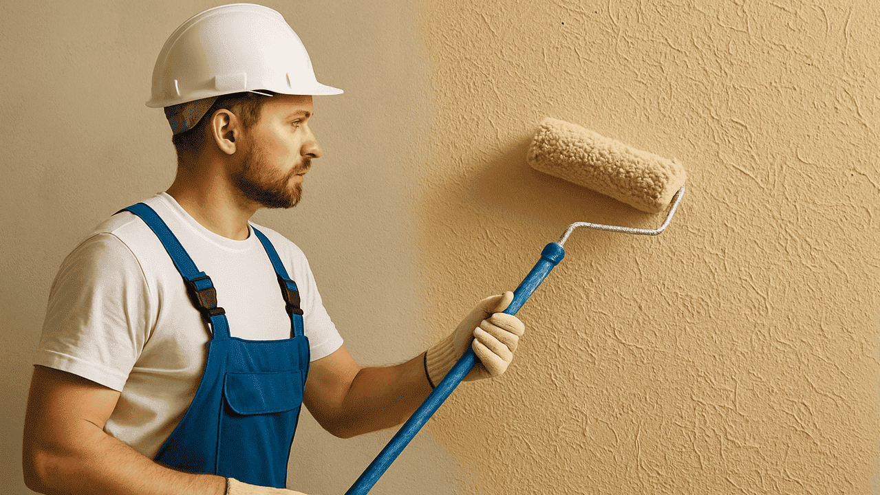 Как наносить декоративную штукатурку валиком