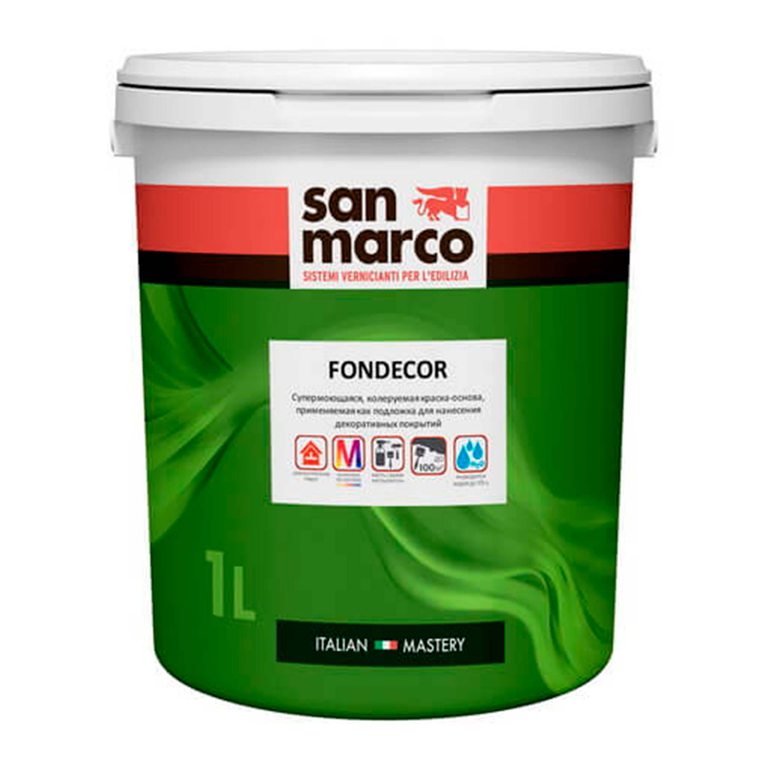 grunt-san-marco-fondecor-bianco-1l Грунт San Marco Fondecor Bianco 1л