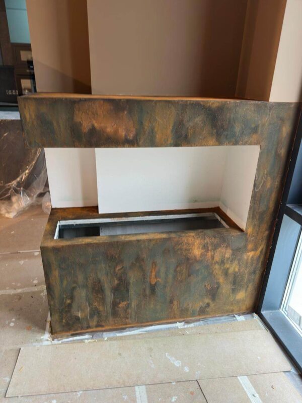 Фальшкамин Marmo Travertino 500 + ржавчина Ferro и активатор коррозии Ironic