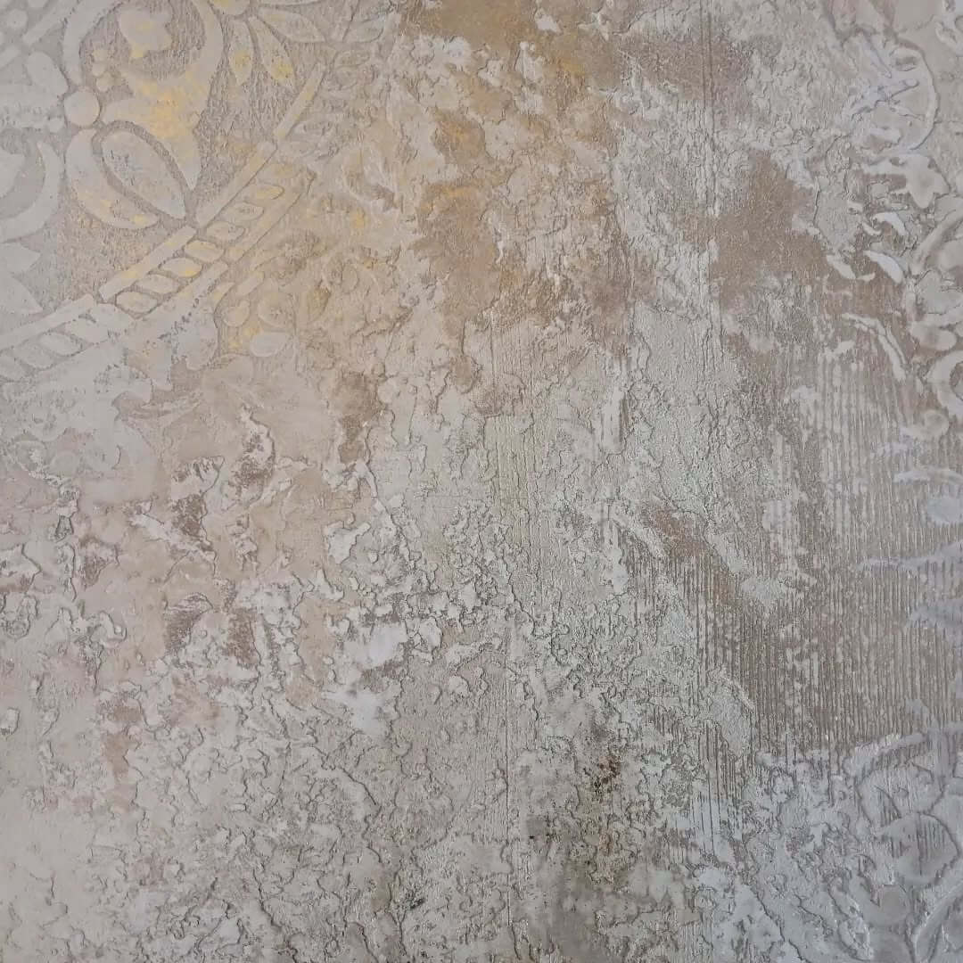 Штукатурка Marmorino Classico + Velature с художественным оформлением